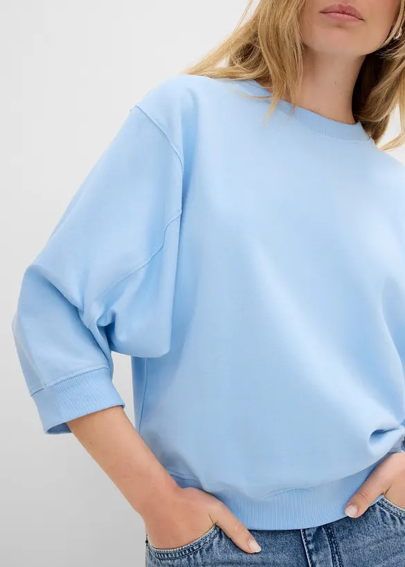 Oversized sweatshirt i 100% bomull, bonprix