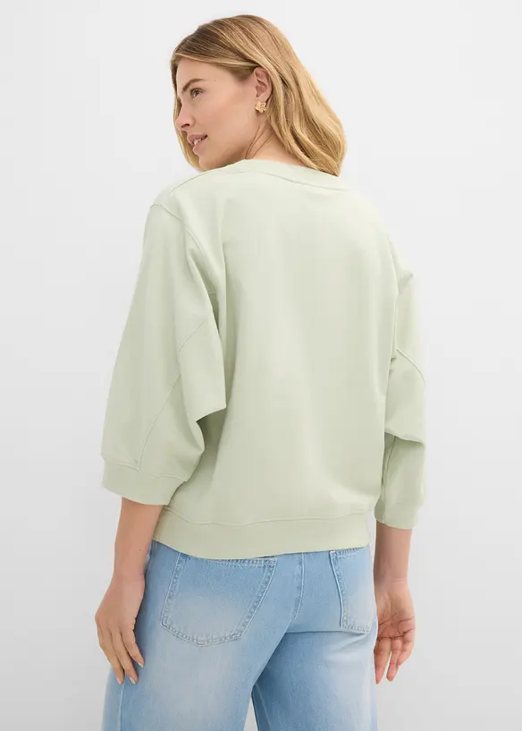Oversized sweatshirt i 100% bomull, bonprix
