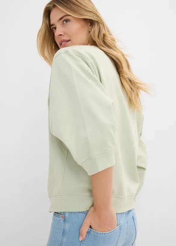 Oversized sweatshirt i 100% bomull, bonprix