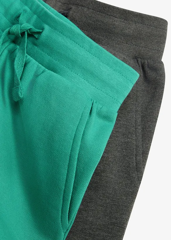 Joggebukse i myk bomullsmiks (2-pack), bonprix