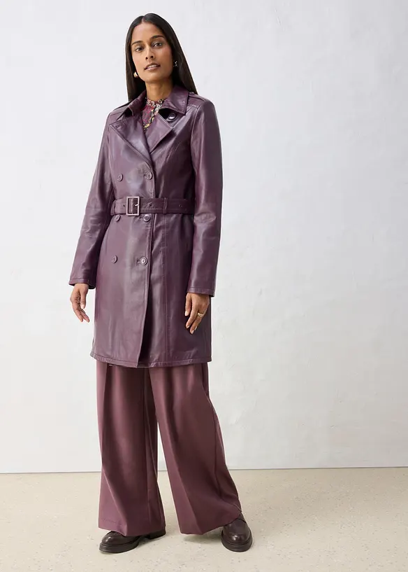 Trenchcoat av lammenappa, bonprix