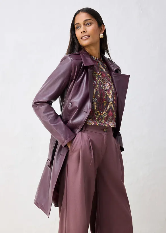 Trenchcoat av lammenappa, bonprix