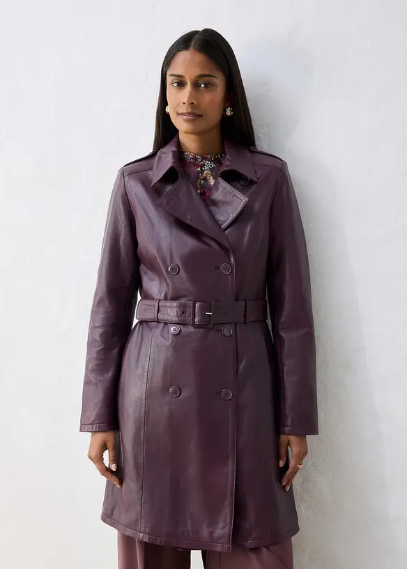 Trenchcoat av lammenappa, bonprix
