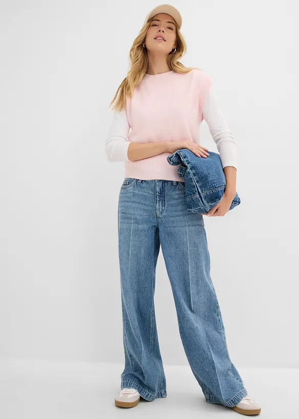 Oversized, strikket vest, bonprix