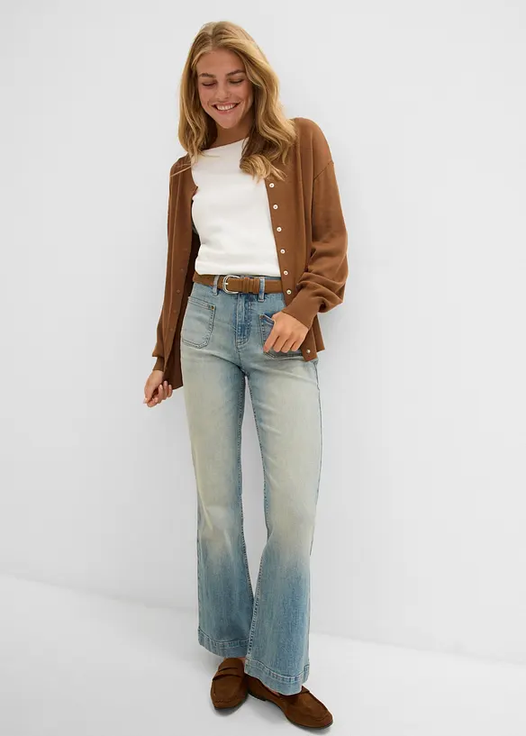 Flared jeans Mid Waist, bonprix