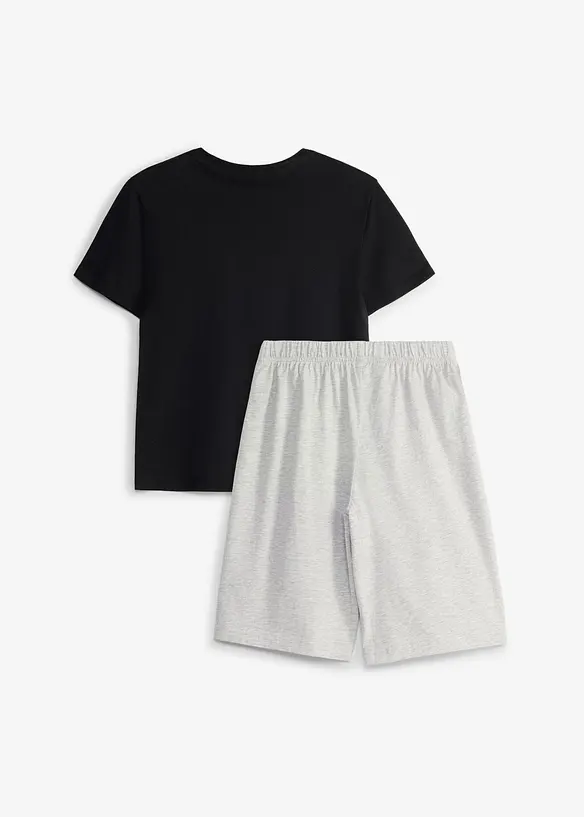 Kort pyjamas med myk, &oslash;kologisk bomull, bonprix