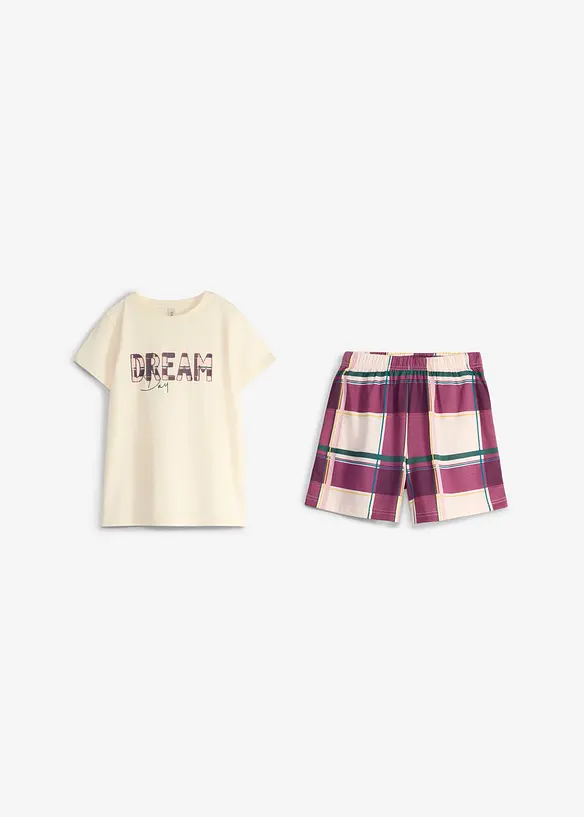Kort pyjamas av 100% bomull, bonprix