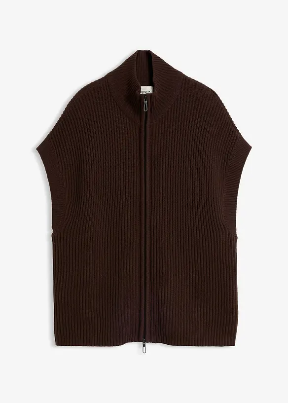 Strikkevest av myk ullmiks, bonprix