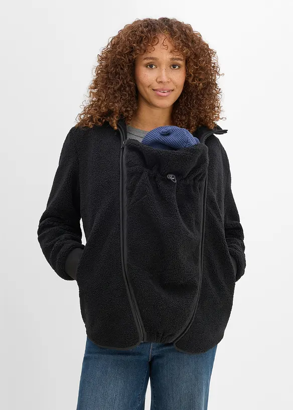 Mamma- og b&aelig;rejakke av teddyfleece (2-delt sett), bonprix