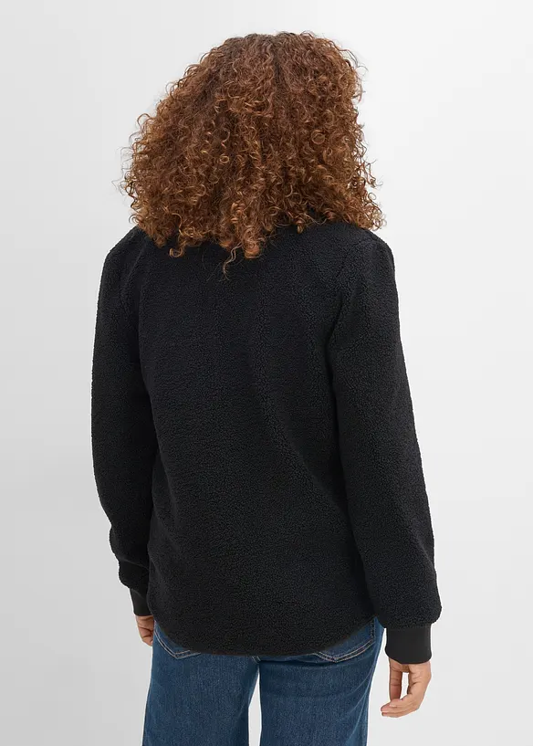 Mamma- og b&aelig;rejakke av teddyfleece (2-delt sett), bonprix