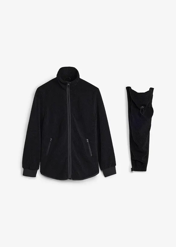 Mamma- og b&aelig;rejakke av teddyfleece (2-delt sett), bonprix
