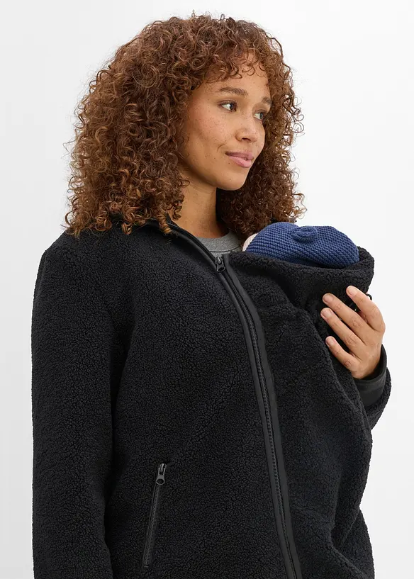 Mamma- og b&aelig;rejakke av teddyfleece (2-delt sett), bonprix