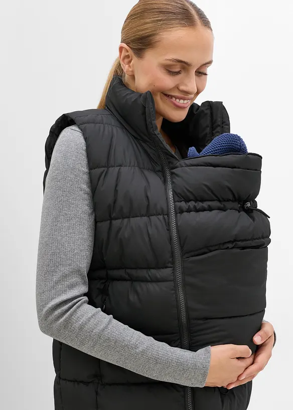 Vannavvisende 3-i-1-mamma-puffervest med b&aelig;reinnfelling (3-delt sett), bonprix