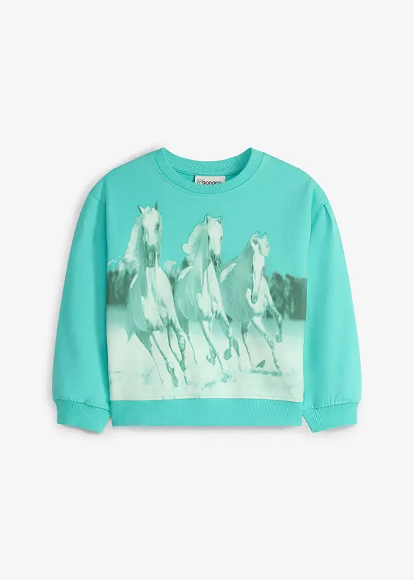 Sweatshirt av 100% &oslash;kologisk bomull med ballongermer, bonprix