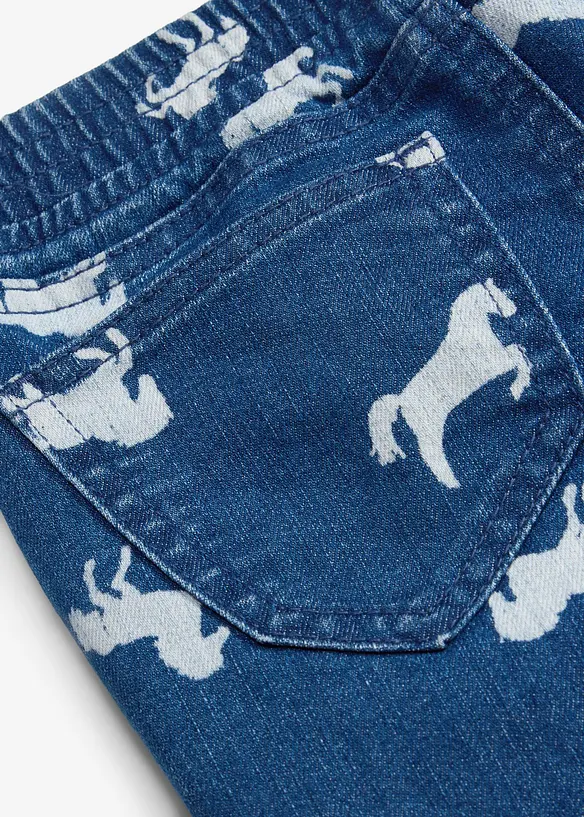 Pull on-bukse med elastisk linning Mid waist, bonprix