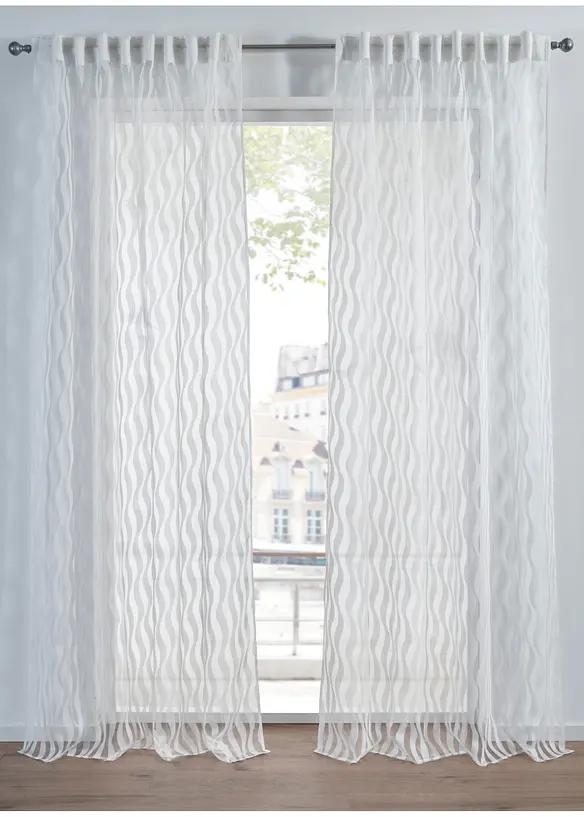 Gardin med etset m&oslash;nster (1-pack), bonprix