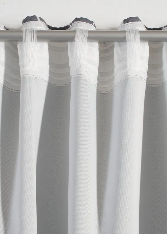 M&oslash;rkleggingsgardin med resirkulert polyester (1-pack), bonprix