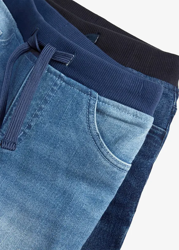 Pull on-jeans, Regular fit, straight (2-pack), bonprix