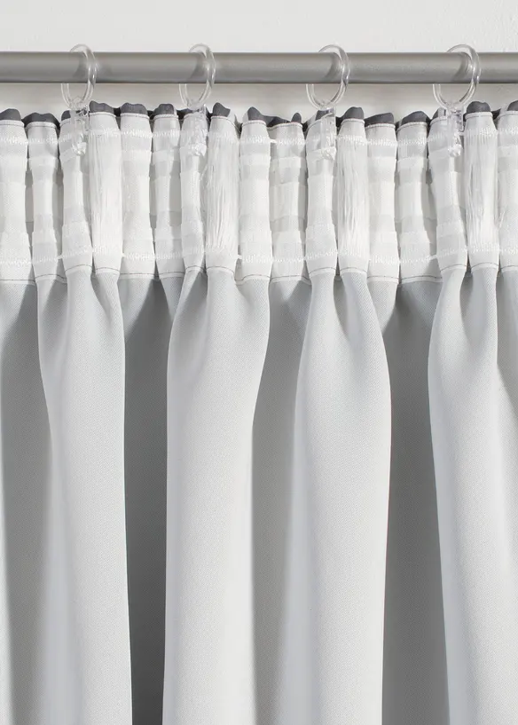 M&oslash;rkleggingsgardin med resirkulert polyester (1-pack), bonprix