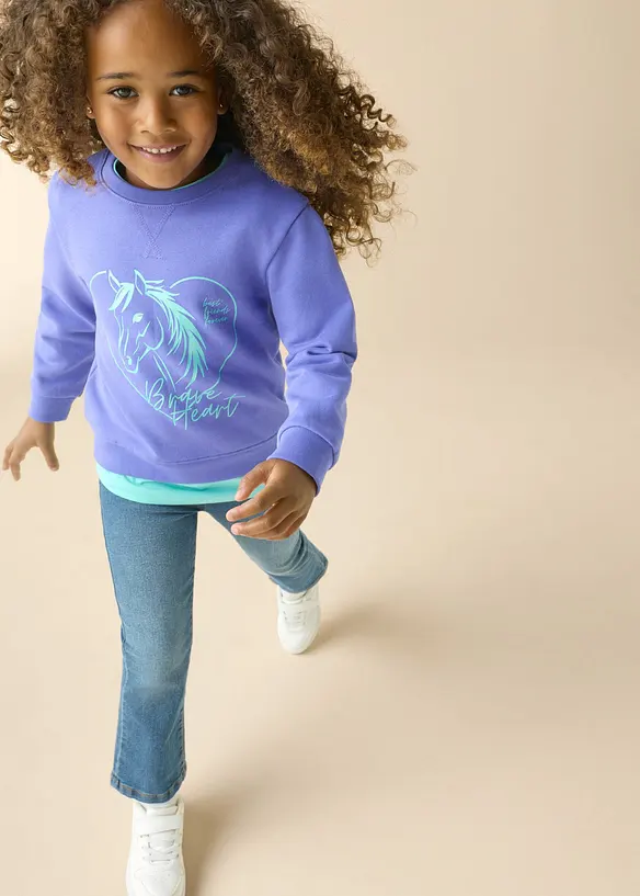 Sweatshirt med &oslash;kologisk bomull, bonprix