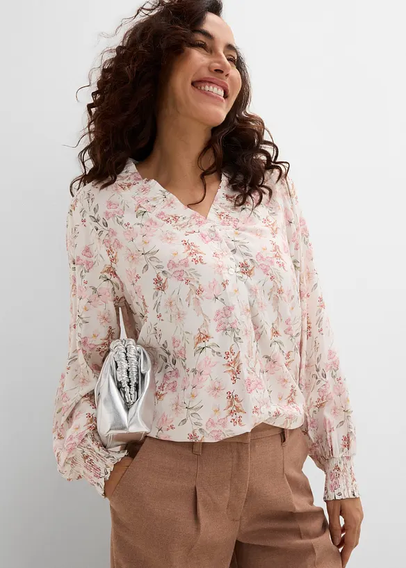 Bluse i viskose med pent fall, bonprix