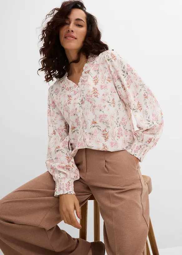 Bluse i viskose med pent fall, bonprix