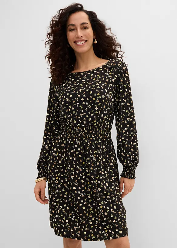 Jerseykjole med rund hals, bonprix