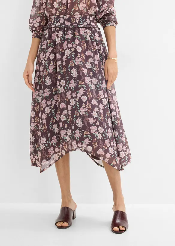 Midiskj&oslash;rt i chiffon, bonprix