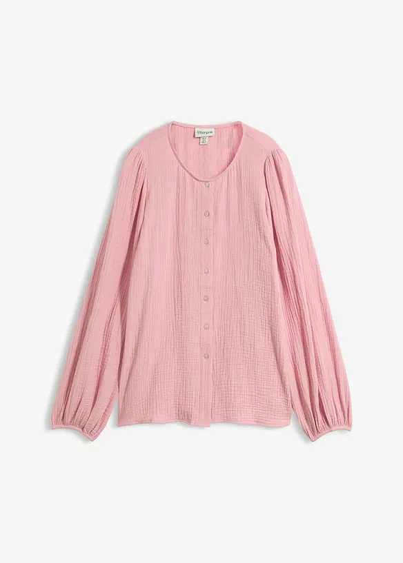 Oversized bluse i myk musselin, bonprix