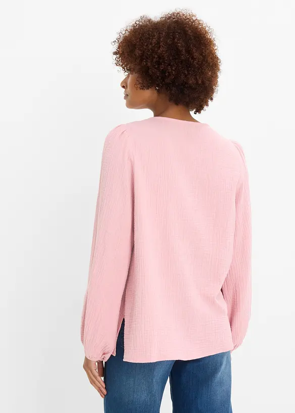 Oversized bluse i myk musselin, bonprix