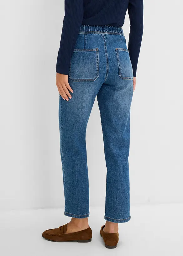 Straight Jeans High waist cropped, bonprix
