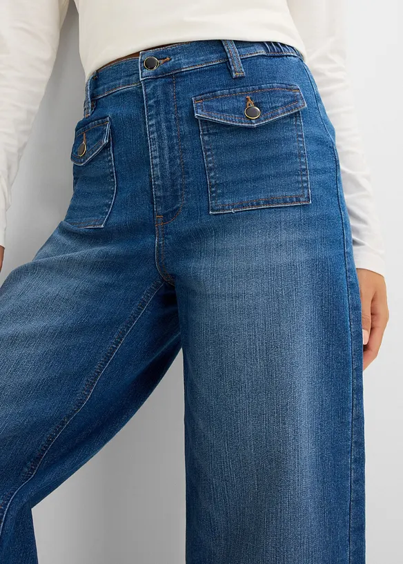 Wide leg-jeans High waist, bonprix
