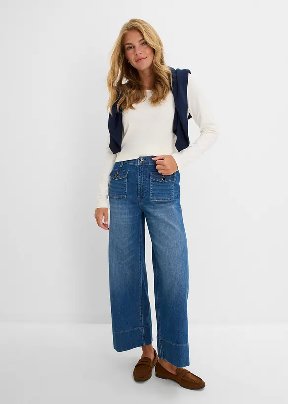 Wide leg-jeans High waist, bonprix