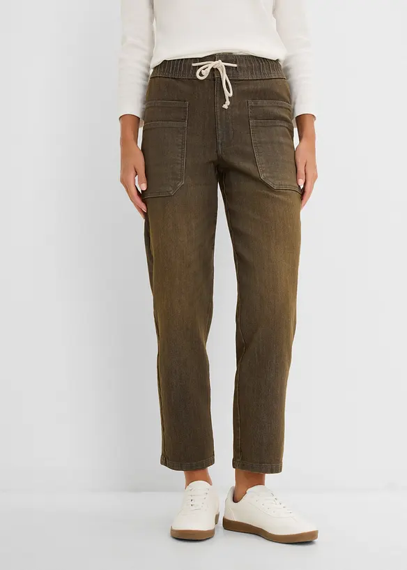 Straight Jeans High waist cropped, bonprix