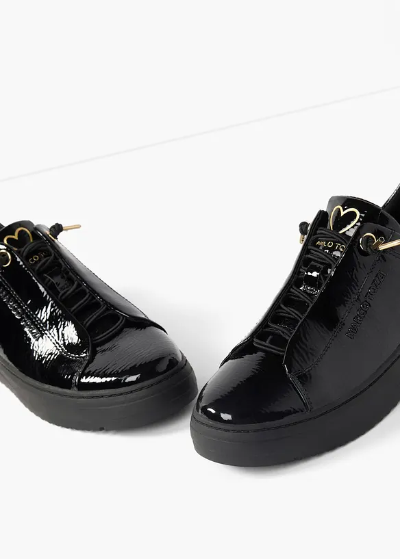 Sneakers i lakkstil fra Marco Tozzi, Marco Tozzi