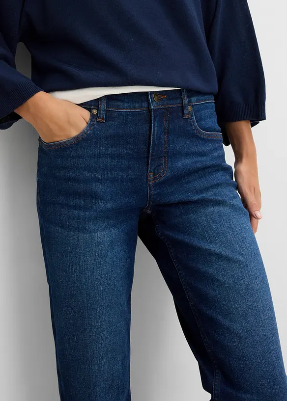 Straight-jeans Mid waist, cropped, bonprix