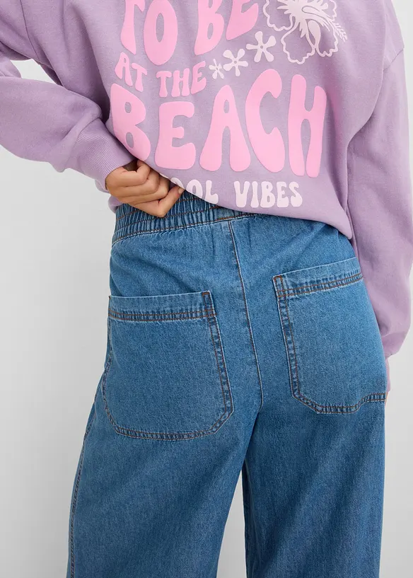 Wide leg-jeans, High waist, bonprix