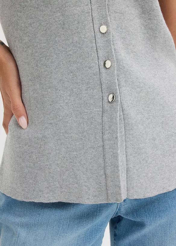 Strikkevest med V-hals, bonprix