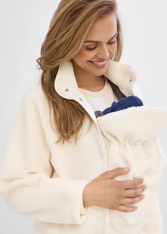 Mamma- og b&aelig;rejakke i teddyfleece, bonprix