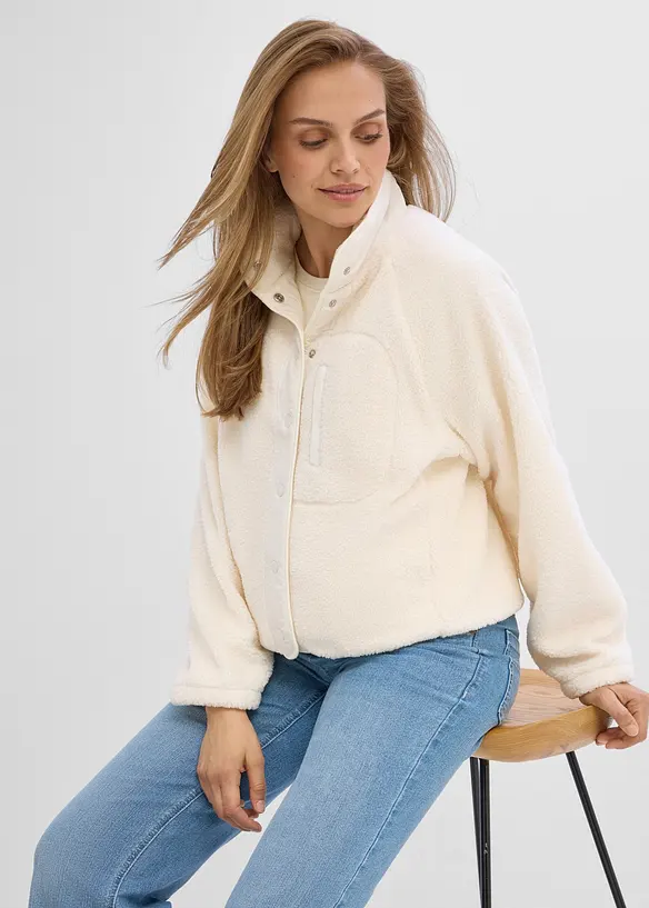 Mamma- og b&aelig;rejakke i teddyfleece, bonprix