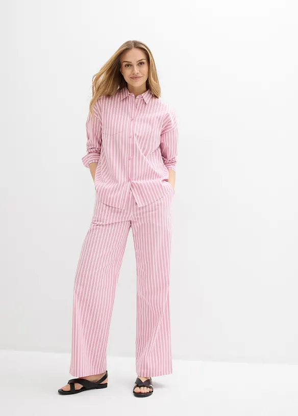 Oversized skjorte i bomullspoplin, bonprix