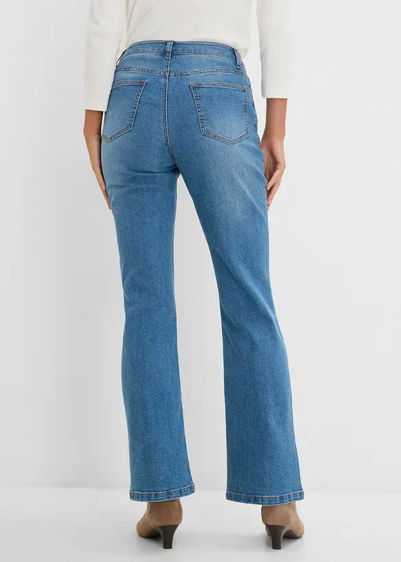 Bootcut-jeans i oktoberfeststil, Mid waist med broderi, bonprix