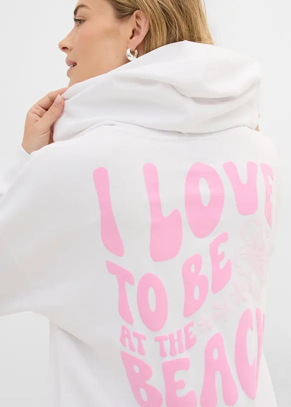 Oversized hettegenser i myk bomullmiks, bonprix