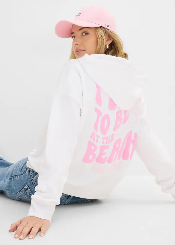 Oversized hettegenser i myk bomullmiks, bonprix