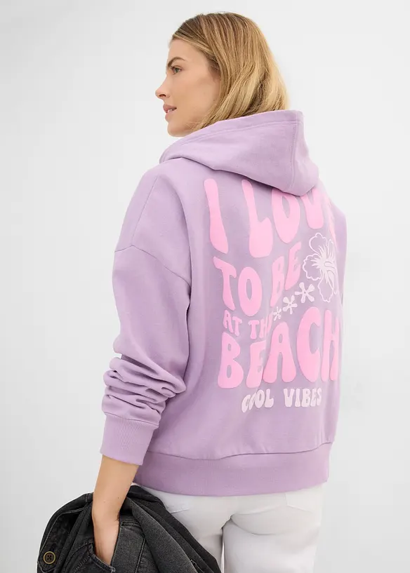 Oversized hettegenser i myk bomullmiks, bonprix