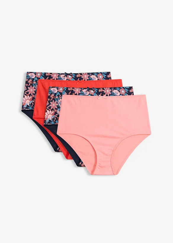 High waist truse med bomull (4-pack), bonprix