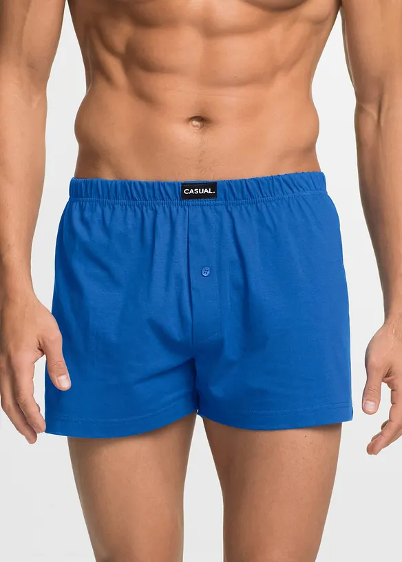 Vid boksershorts i bomullsjersey (3-pack), bonprix