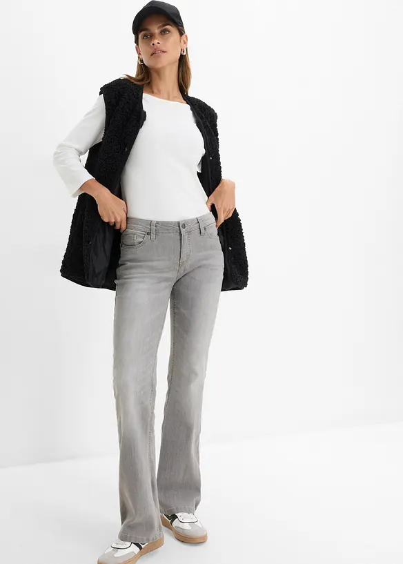Bootcut-jeans Mid Waist, Komfort-Stretch, bonprix