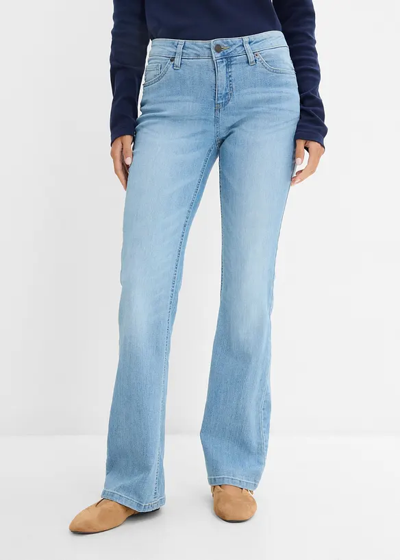Bootcut-jeans Mid Waist, Komfort-Stretch, bonprix