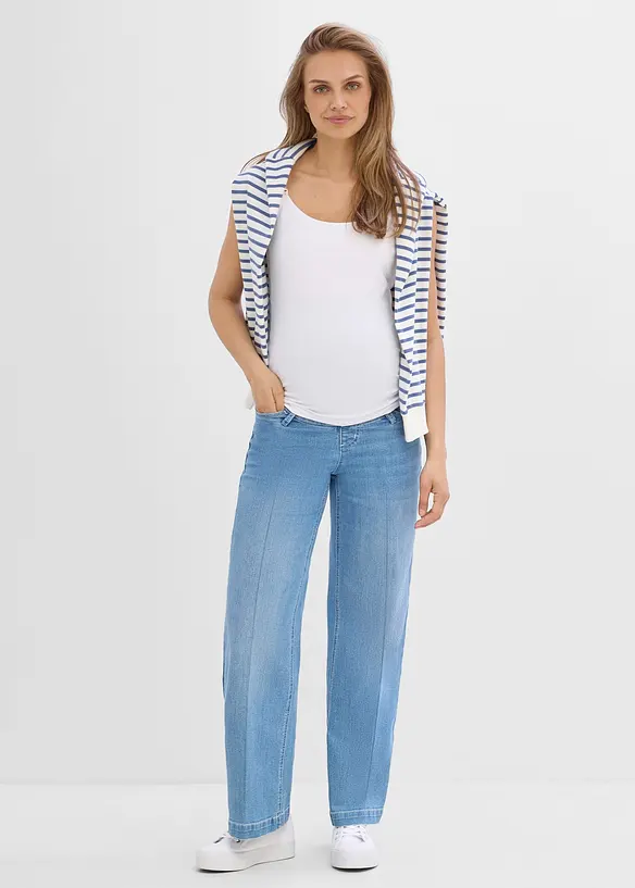 Mama jeans i elastisk denim, Full length, bonprix